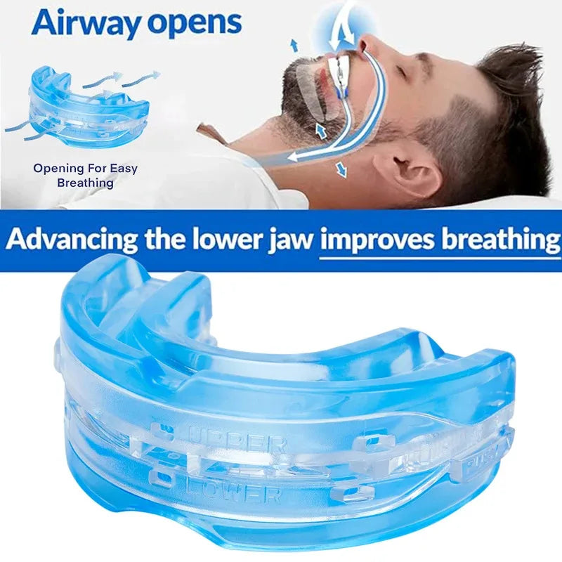 Somna advances the lower jaw to help open the airway