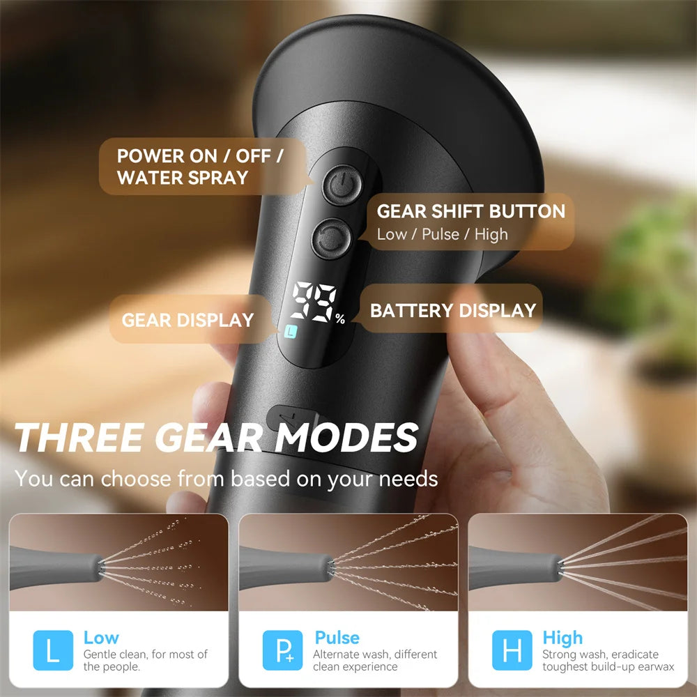Auris three pressure modes and control buttons