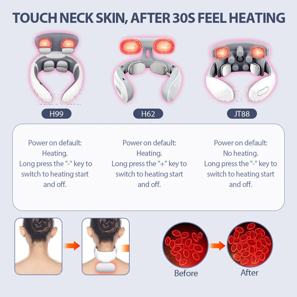 Pulsa soothing heat on the neck