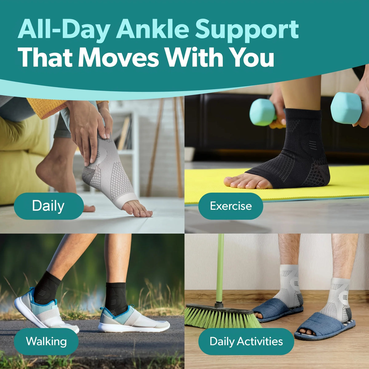 Solea all-day support for walking, exercise and daily activities